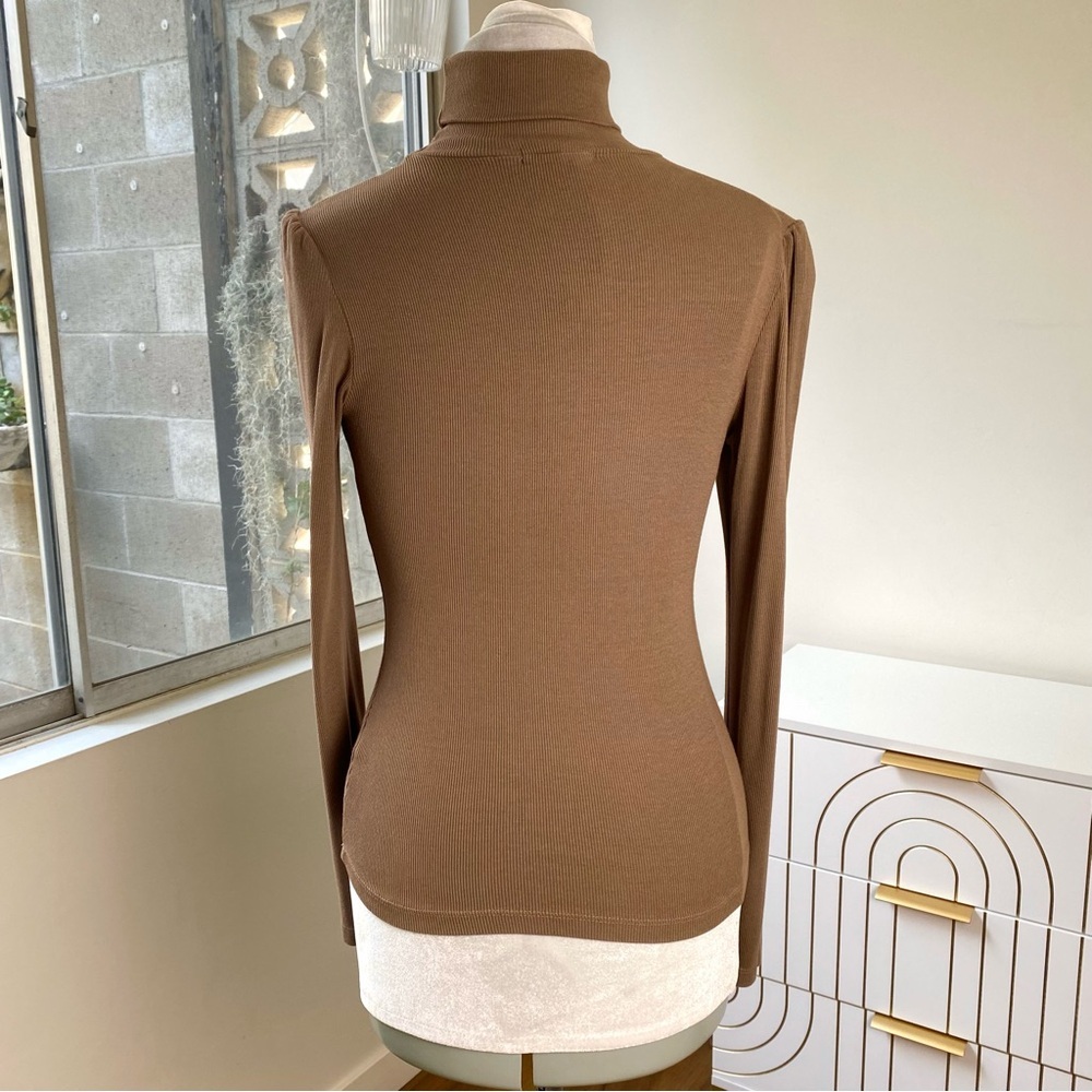 Sundry Ribbed 2 Piece Top Set, Puff Sleeve Turtleneck XS + Fitted Tee S NWT - Picture 5 of 15